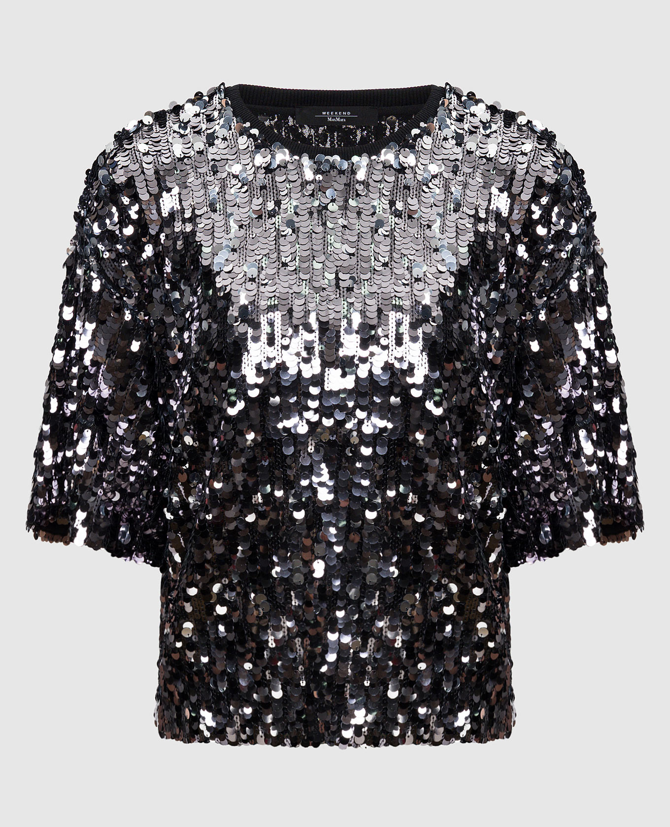 Black top CACAO with sequins Max Mara Weekend