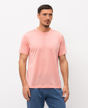 Kiton Рожева футболка з вишивкою логотипа UMK1274