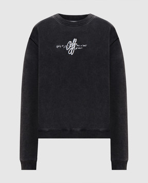 Off-White Серый свитшот Stroke 2FE00456T