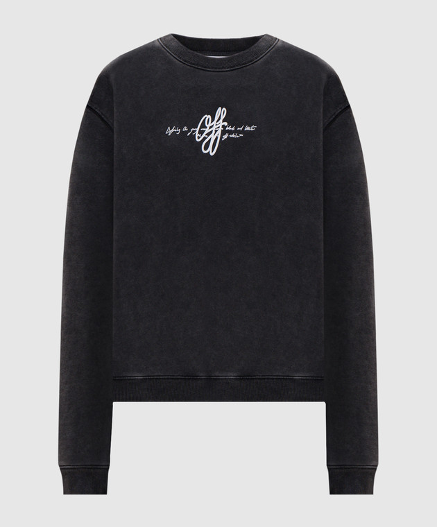 Off-White Серый свитшот Stroke 2FE00456T