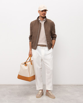 Brunello Cucinelli Бедевое поло в рубчик M29400025