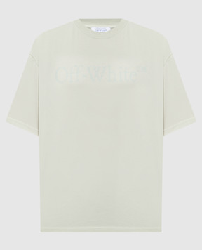 Off-White Зелена футболка з принтом логотипа 44MAA120S26J00H