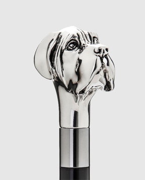 Pasotti Серебристый рожок с ручкой в виде собаки PFPEXXF34