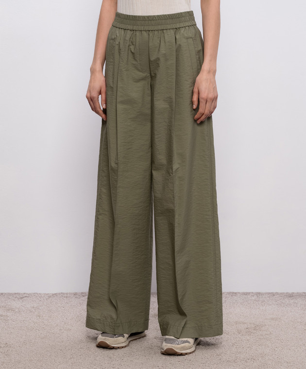 Brunello Cucinelli Зелені штани M0F79P8721 зображення 3