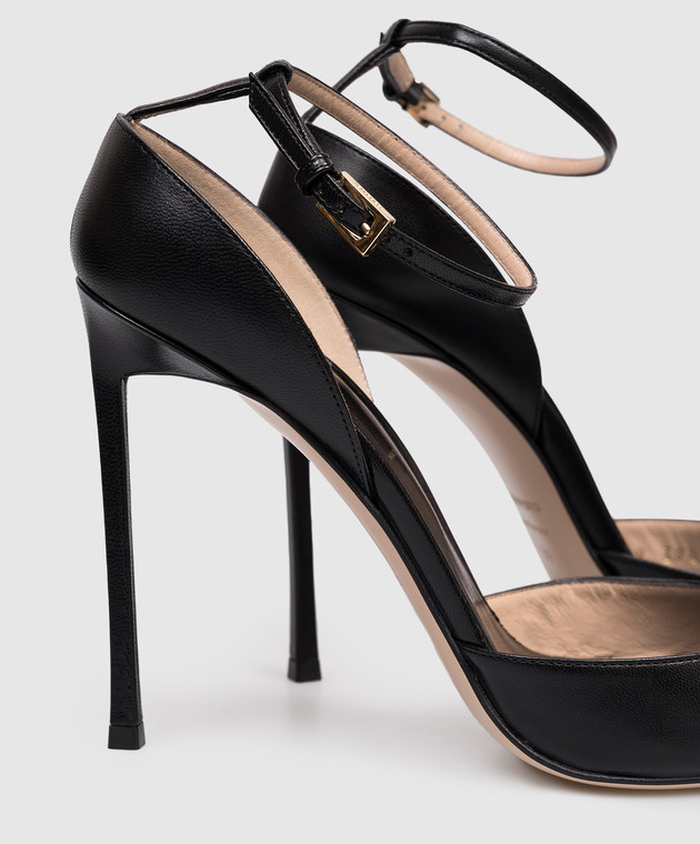 Tom Ford Черные кожаные босоножки VERTIGO W3849LKD002P изображение 5