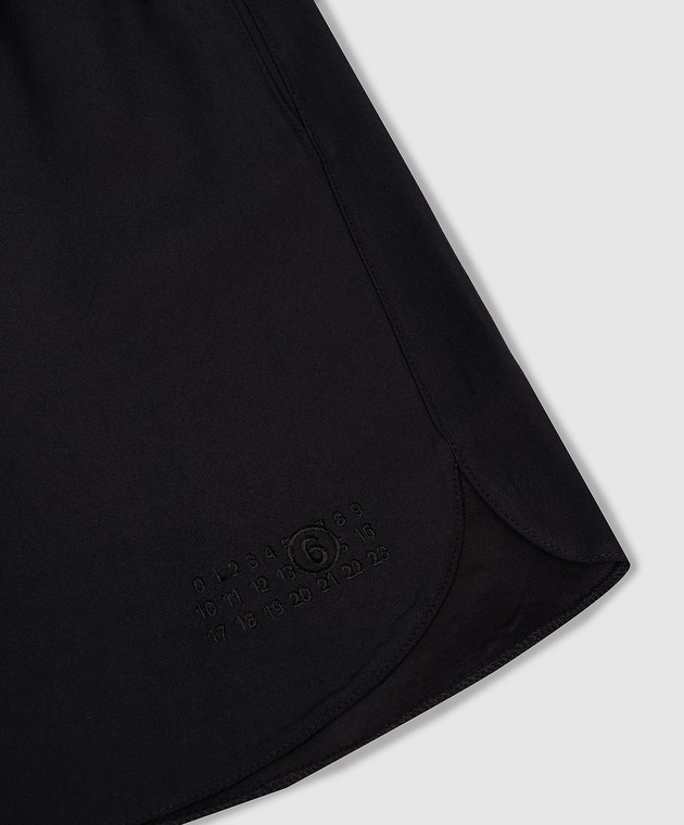 Maison Margiela MM6 Дитячі чорні шорти з вишивкою емблеми M61003MM07Z зображення 3