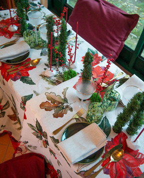 TESSITURA TOSCANA TELERIE Скатертина ETOILE з льону NT250106020067