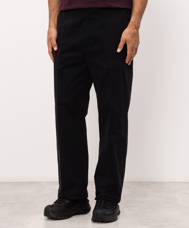 Moncler Черные брюки с нашивкой логотипа L20912A00014599P6 изображение 3