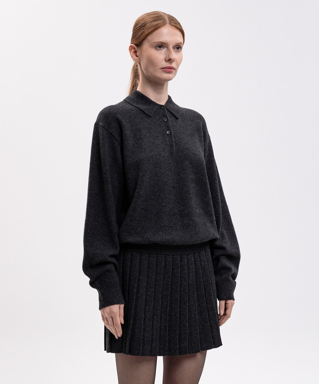 Alexander Wang Темно-серое платье из шерсти 1KC4266079 изображение 3