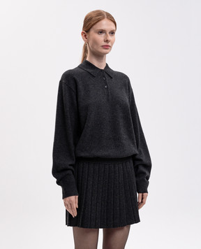 Alexander Wang Темно-серое платье из шерсти 1KC4266079