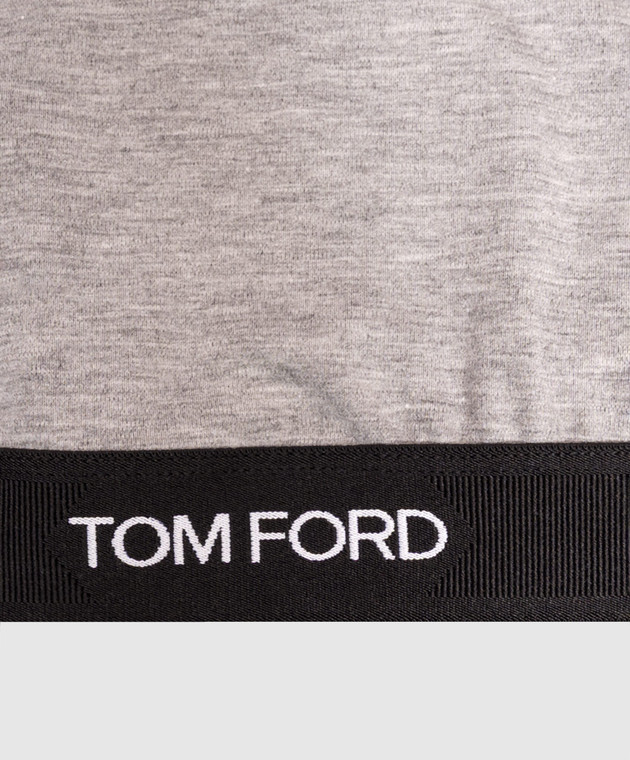 Tom Ford Серый топ с логотипом BRJ016JEX011 изображение 3