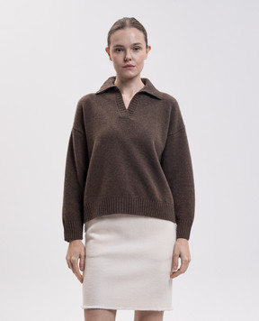 Max Mara Weekend Коричневий пуловер AGRE з вовни WKDAGRE