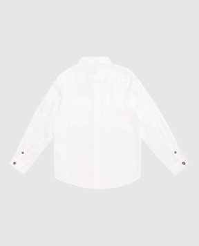 C.P. Company Детская белая футболка из льна CMC00ALUA0148