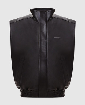 Balenciaga Коричневий шкіряний жилет A002FVTUS30