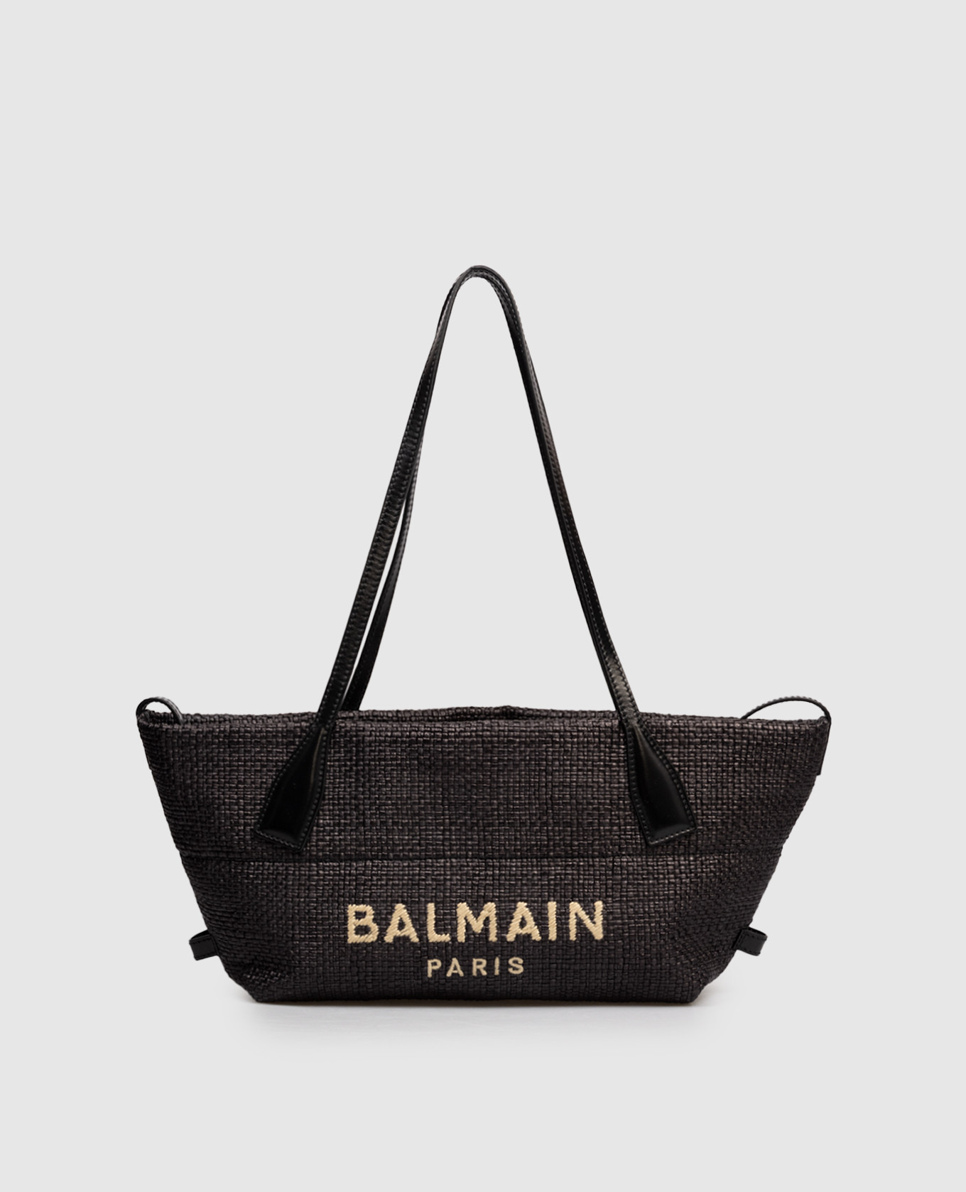 

Черная плетеная сумка-тоут из рафии, Черный, Сумки на плечо