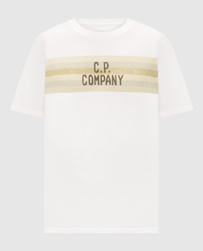 C.P. Company Біла футболка з логотипом MTS144A110579W