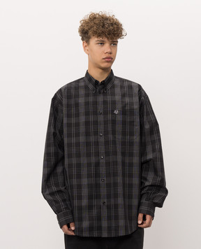 Vetements Черная рубашка в клетку MH27SH059BCm