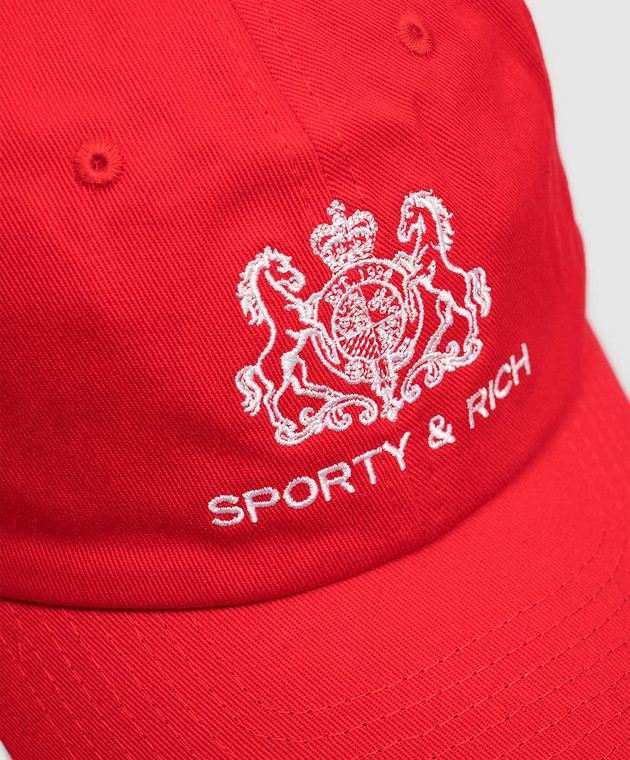 Sporty & Rich Красная кепка Maeve SR AC04085276RE15 изображение 4