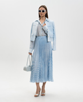 Ermanno Scervino Голубая юбка миди в клетку D482O361VYJ