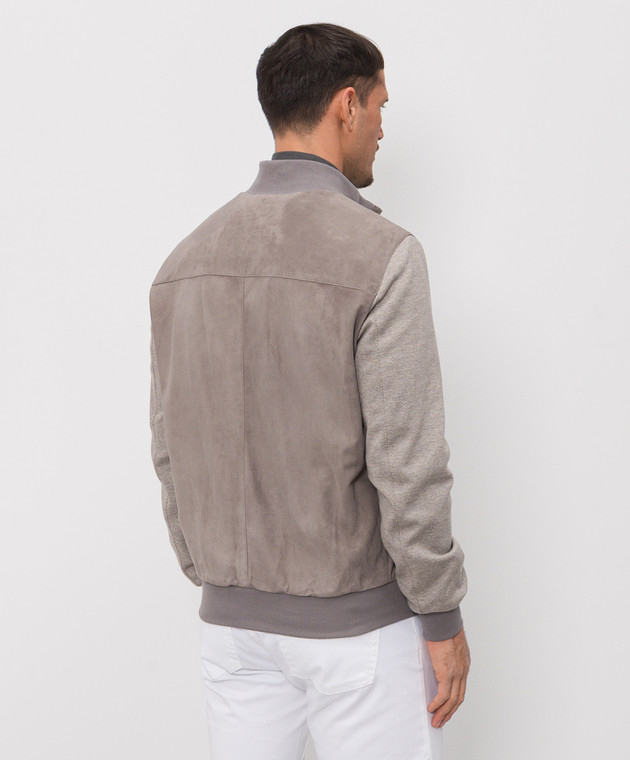 Enrico Mandelli Серая комбинированная куртка 3T907A7405 изображение 4