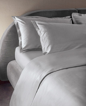 Fazzini Сірий комплект сатинової постільної білизни з бавовни TRECENTO TRCCOCO240X220Q268