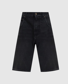 Vetements Чорні джинсові бермуди ME76DP095B1