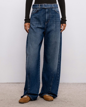 Max Mara Weekend Синие джинсы MADIA с эффектом потертости WKDMADIA