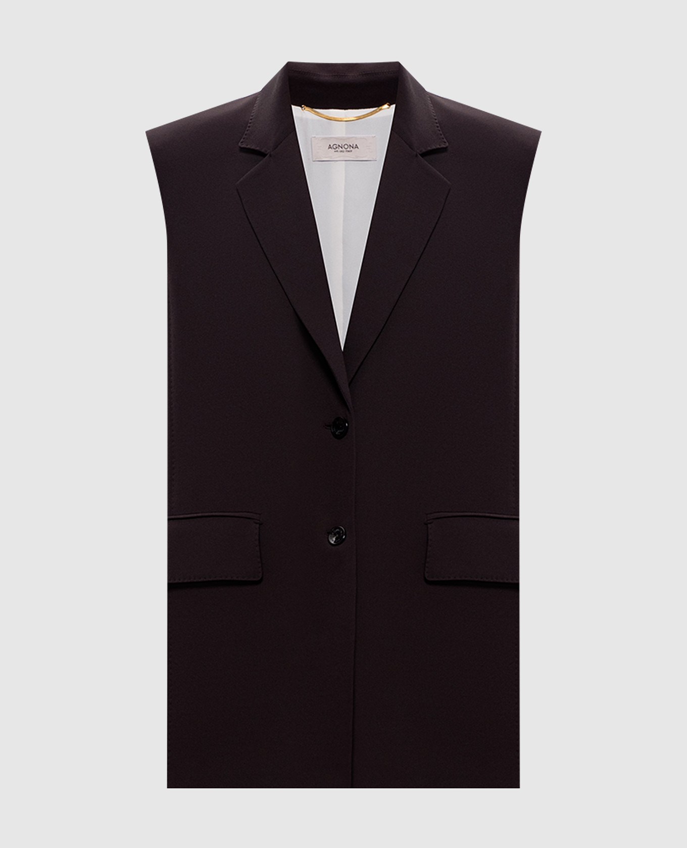 

Темно-коричневый жилет с шелком, Костюмные