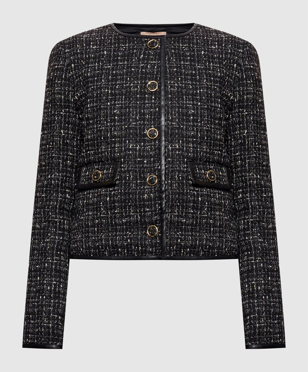Twinset Черная твидовая куртка 262TP2140