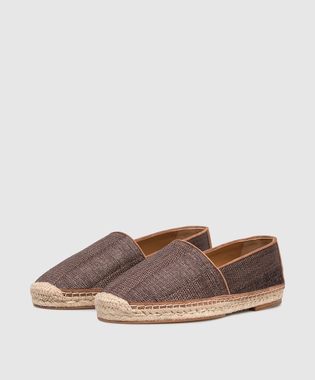Brunello Cucinelli Коричневі еспадрильї з рафії MPUSHJQ726 зображення 2