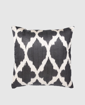 Les Ottomans Бежевая декоративная подушка из шелка с принтом SI1950X50DS