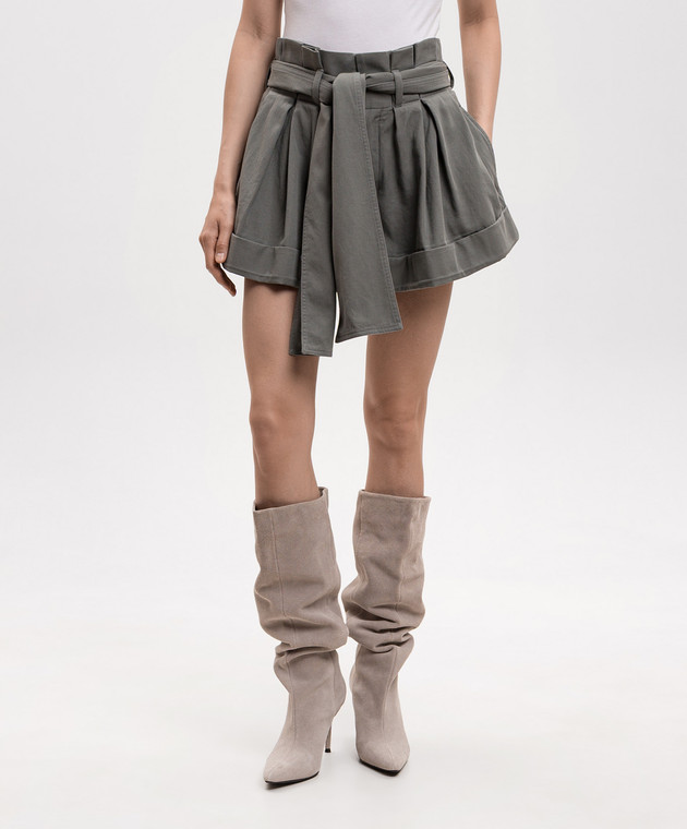 Balmain Шорти кольору хакі з поясом GF0PA425CG60 зображення 3
