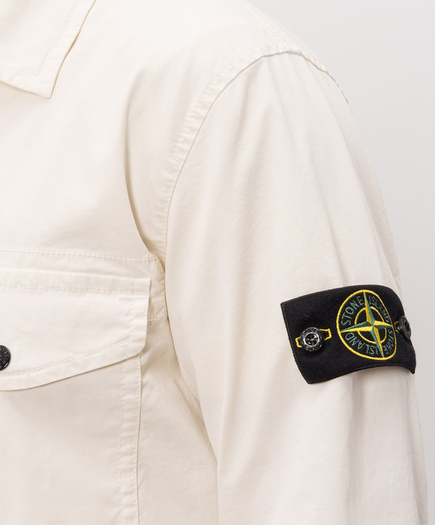 Stone Island Рубашка на молнии цвета айвори L2S151200003S0A10 изображение 5