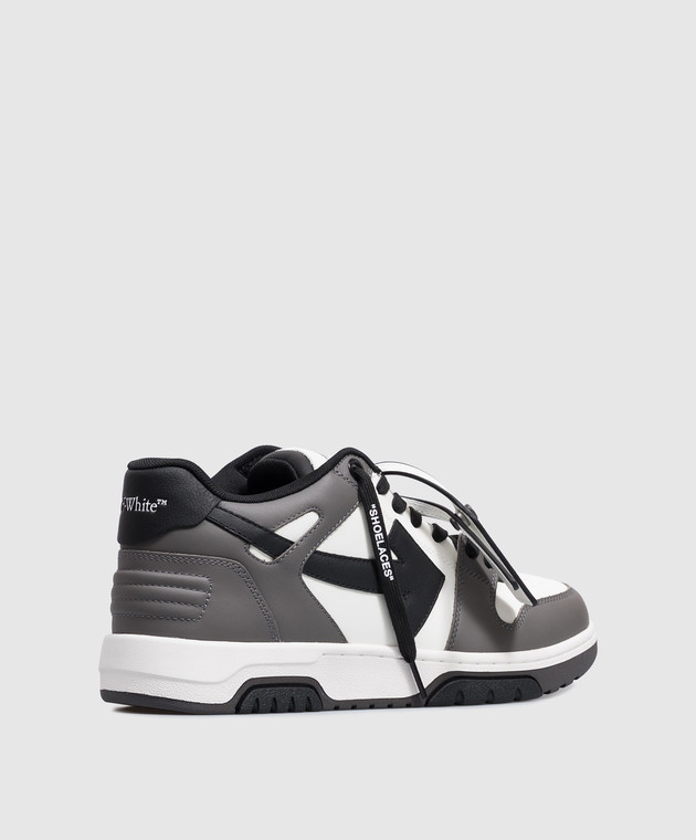 Off-White Кожаные кроссовки Out Of Office с принтом логотипа M189C9L013 изображение 3