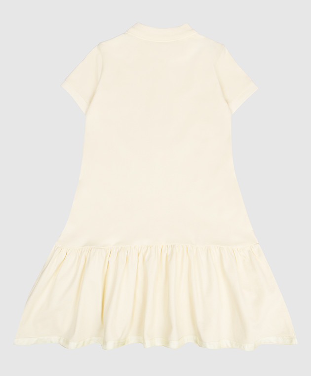Moncler ENFANT Житкое желтое платье-поло L19548I000148496F изображение 2