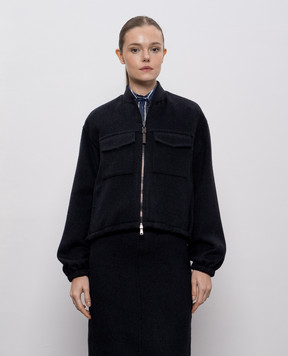 Brunello Cucinelli Сірий бомбер з вовни MD565HZ916