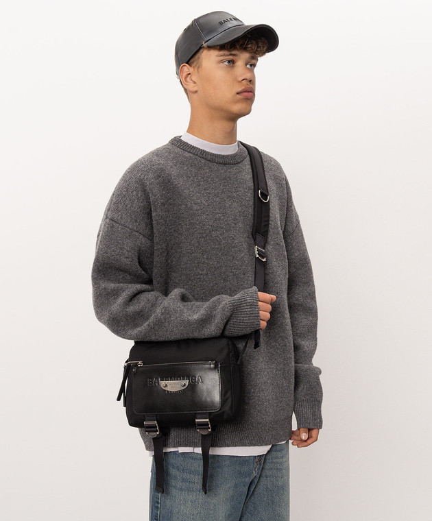 Balenciaga Черная сумка с тиснением логотипа A000HG2ACPU изображение 2
