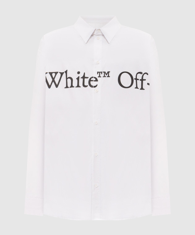 Off-White Біла сорочка з контрастним логотипом 44MGE055F26F003