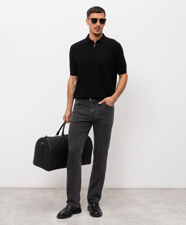 Stefano Ricci Черные джинсы с эффектом потертости MFT62B2280TR107K изображение 2