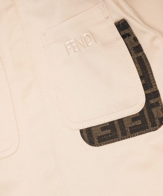 Fendi Дитяча бежева сорочка JMA355AS5Y812+ зображення 3