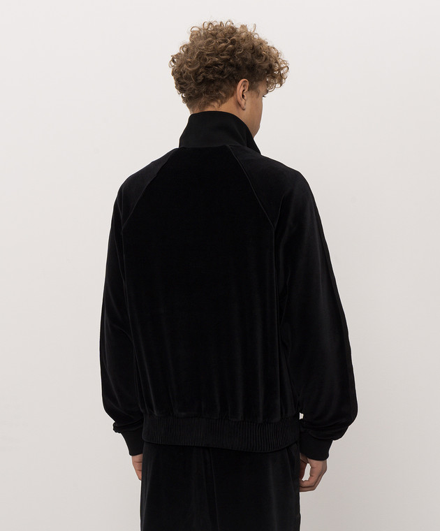 Rhude Черная бархатная спортивная куртка RHFW26JA01355 изображение 4