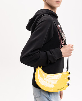 Casablanca Желтая кожаная лаковая сумка ASS26BAG18301