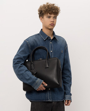 Saint Laurent Чорний шкіряний портфель A003Z0AAGAD