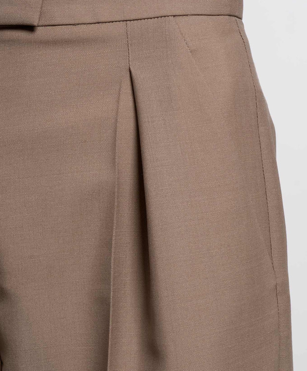 Valentino Коричневые брюки с шерстью 9B3RB766A6D изображение 5