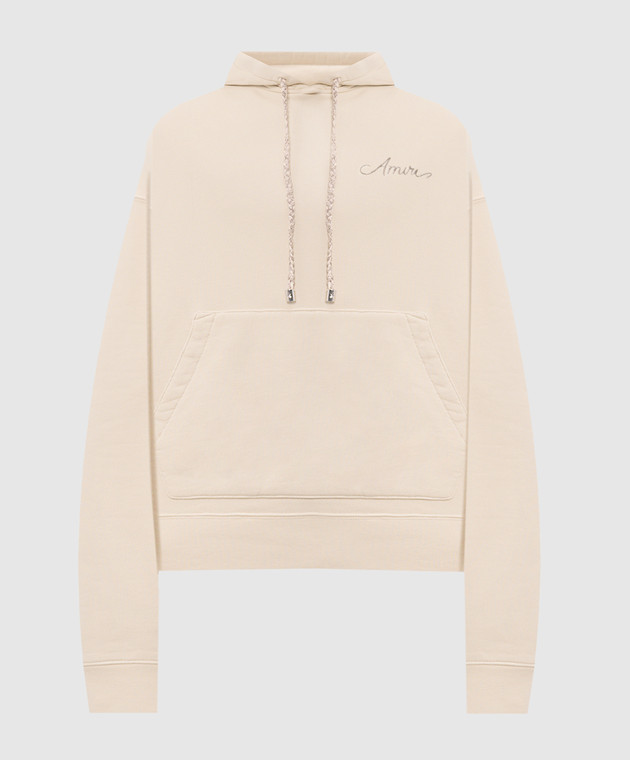 AMIRI Бежевые худи с вышивкой логотипа AMTOJR1171