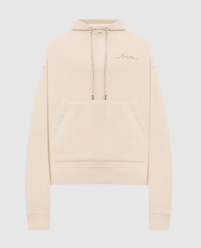 AMIRI Бежевые худи с вышивкой логотипа AMTOJR1171