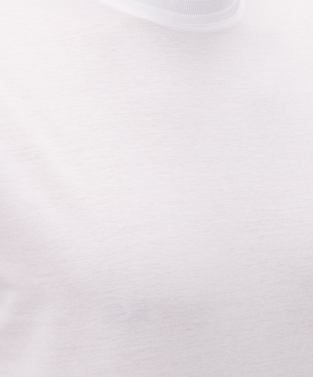Canali Белая футболка из хлопка MJ00002T0922 изображение 5