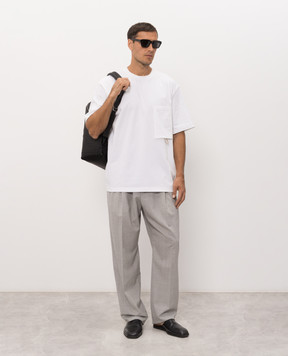 Bottega Veneta Серые брюки из шерсти 859298V6O60