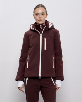 Brunello Cucinelli Бордова гірськолижна куртка MM1347822
