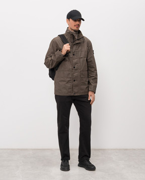 Stone Island Коричневая куртка с патчем логотипа L1S154100024S0290